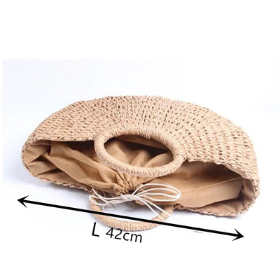Summer Handmade Bags for Women Beach Weaving Ladies Straw Bag