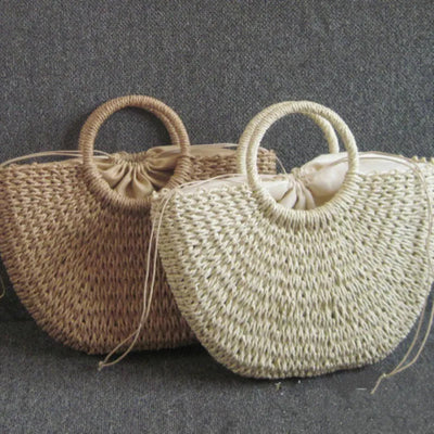 Summer Handmade Bags for Women Beach Weaving Ladies Straw Bag