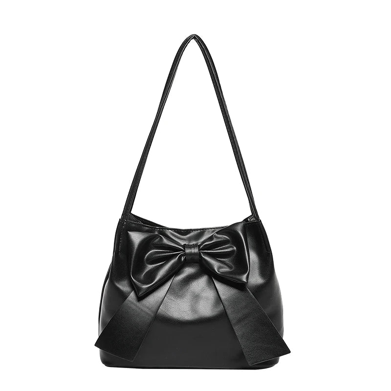 Fashion Bow Handlebags For Women Shoulder Bags Leisure Armpit Bag