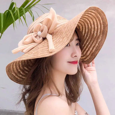 Hats for women in summer, beach hats, seaside outings, face covering,