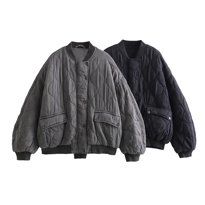 SIYANG Women Elegant Solid Bomber Jacket Coat Women's Long-Sleeved