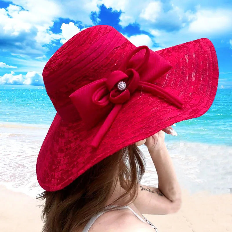 Hats for women in summer, beach hats, seaside outings, face covering,
