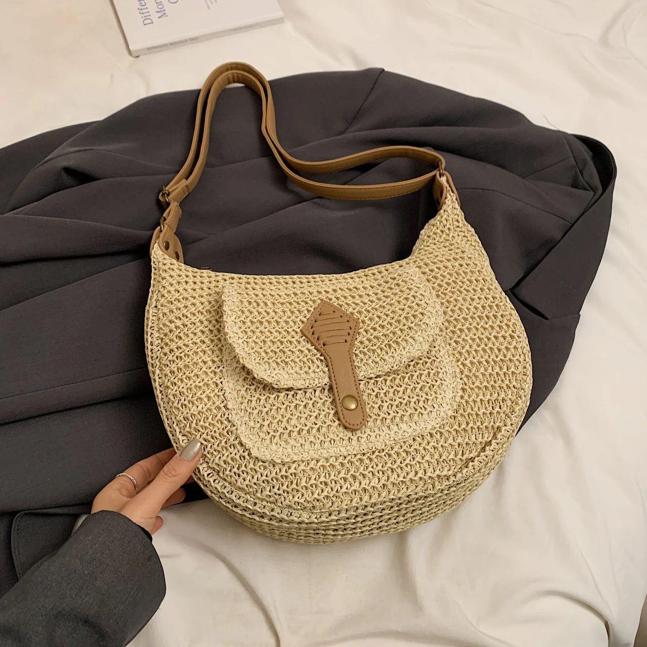 Handbag. Bags women handbags ladies.2025 Casual Oversized Woven Straw Bag