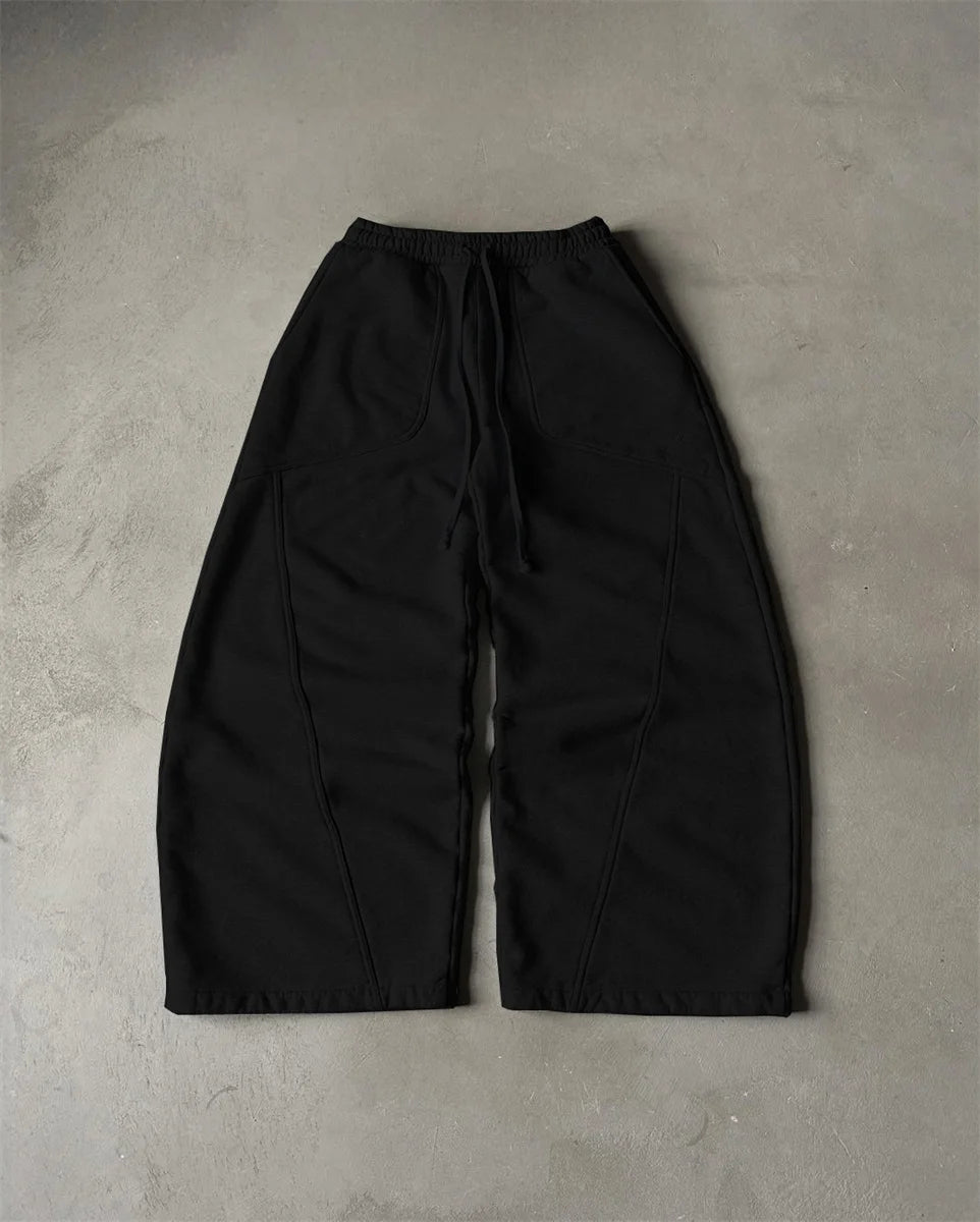 Fashion Versatile Straight Wide-leg Pants Men American Retro