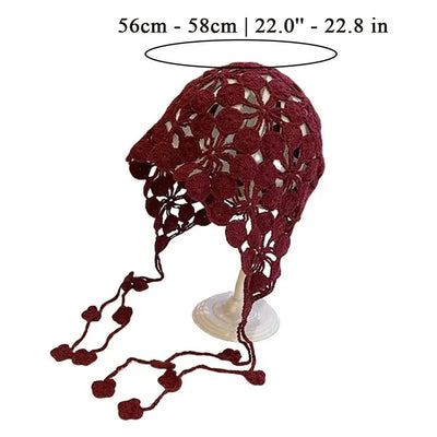 Knitted Hats Handmade Hollowed Knit Cap Literary Fisherman's Hat