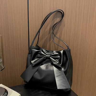 Fashion Bow Handlebags For Women Shoulder Bags Leisure Armpit Bag