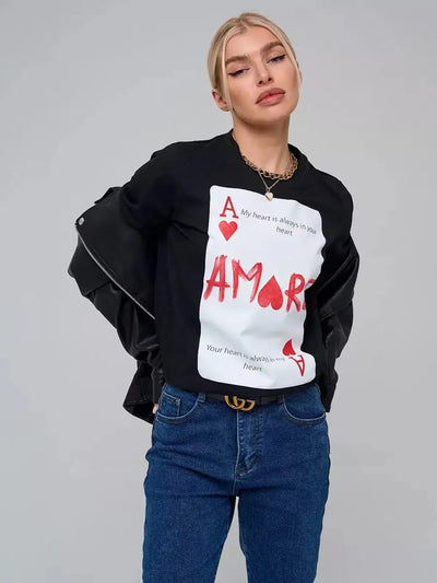 Unisex Oversize Loose T Shirt Ins Y2k Cotton Black Short Sleeve