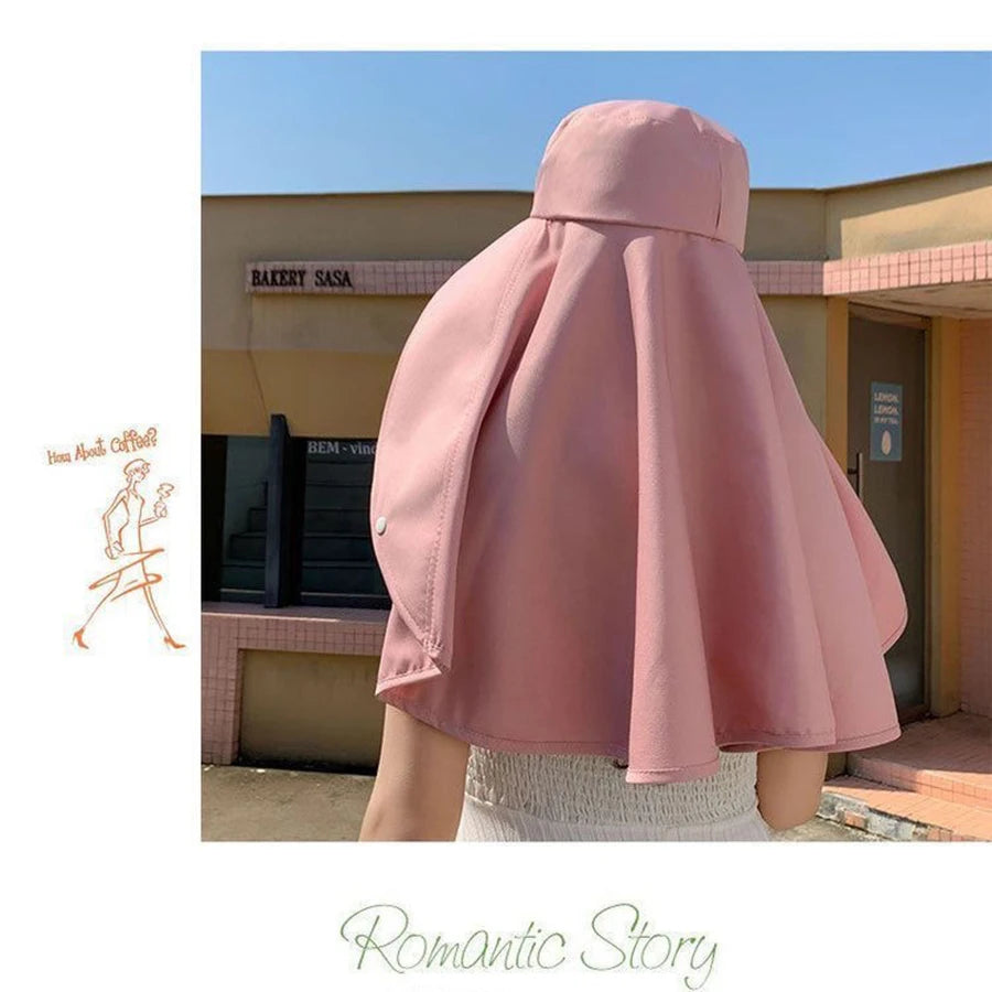 Summer Hats for Women Outdoor UV Anti Neck Protection Sun