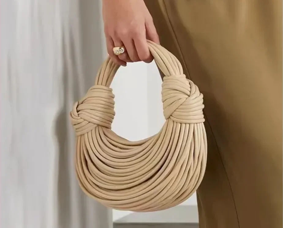 Handbags for Women 2024 New Gold Luxury Designer Brand Handwoven