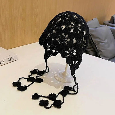 Knitted Hats Handmade Hollowed Knit Cap Literary Fisherman's Hat