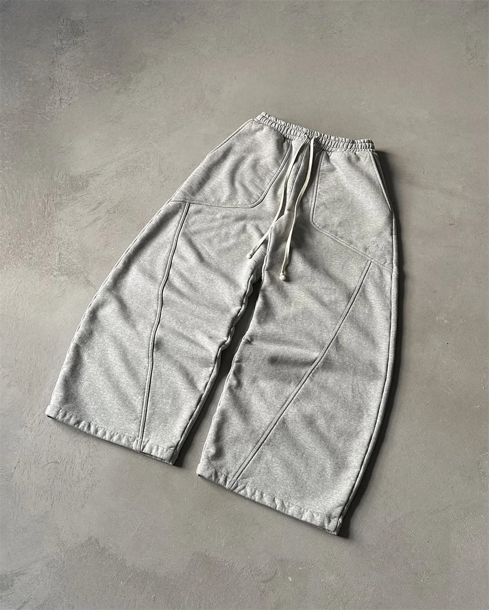 Fashion Versatile Straight Wide-leg Pants Men American Retro