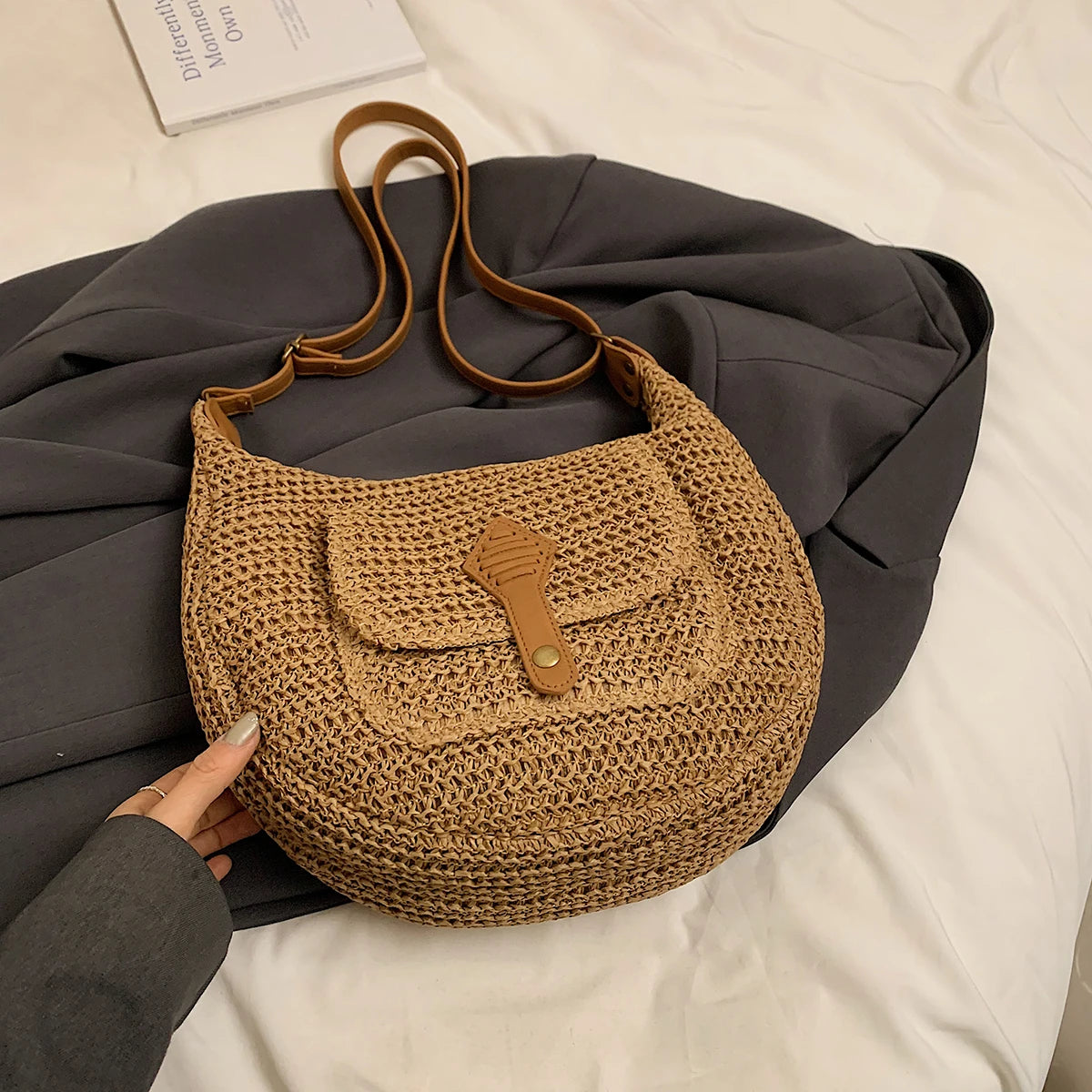 Handbag. Bags women handbags ladies.2025 Casual Oversized Woven Straw Bag