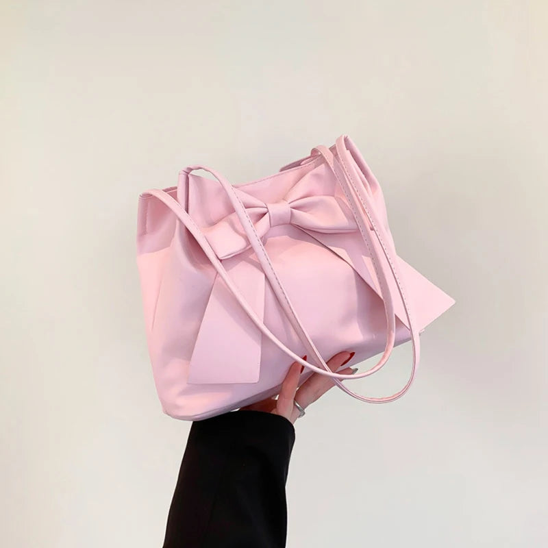 Fashion Bow Handlebags For Women Shoulder Bags Leisure Armpit Bag