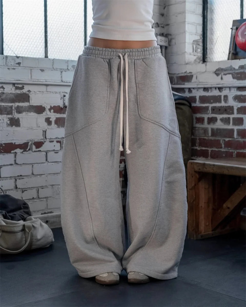 Fashion Versatile Straight Wide-leg Pants Men American Retro