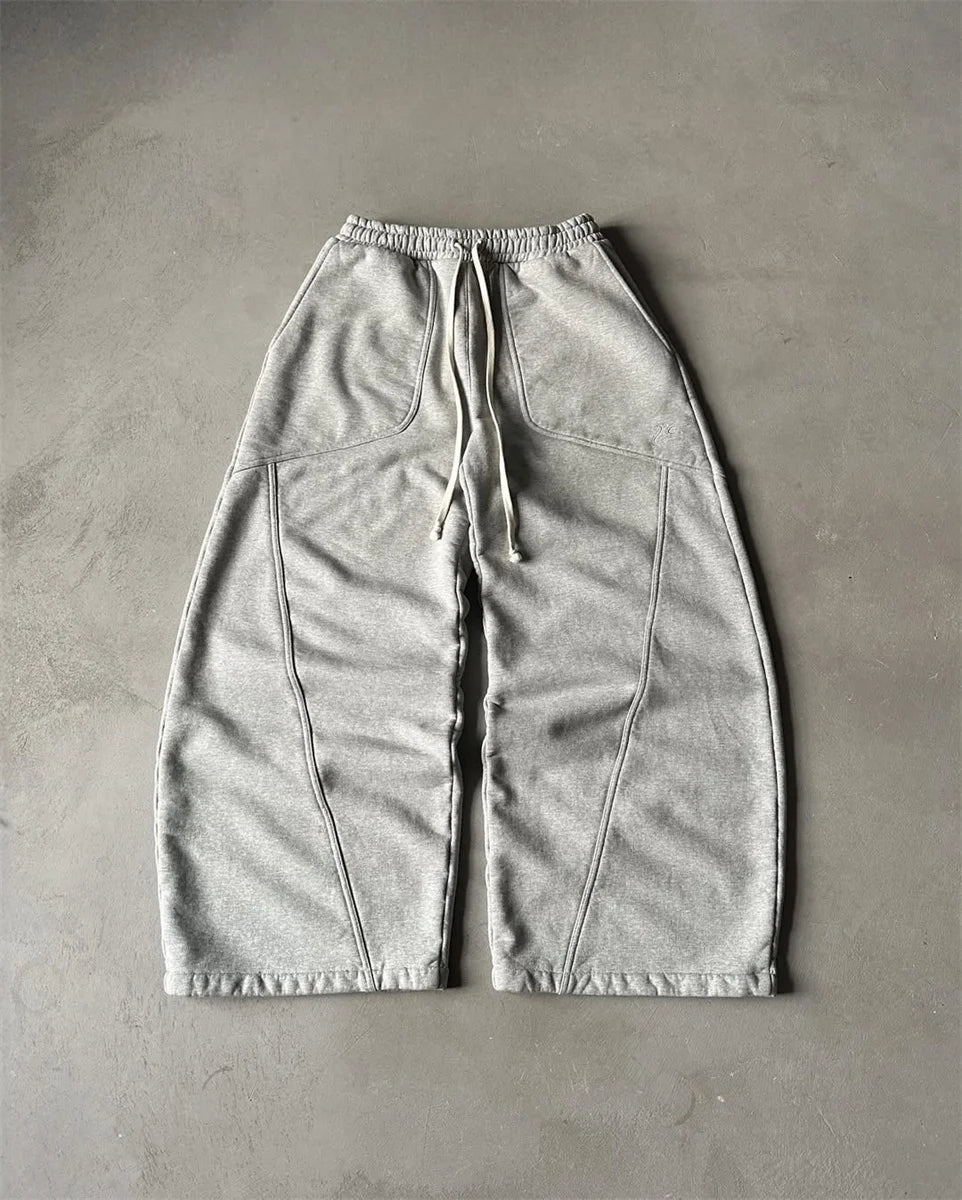 Fashion Versatile Straight Wide-leg Pants Men American Retro