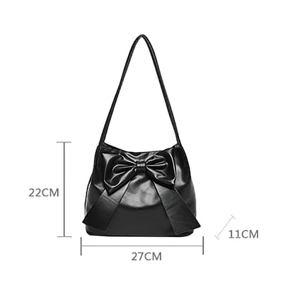 Fashion Bow Handlebags For Women Shoulder Bags Leisure Armpit Bag