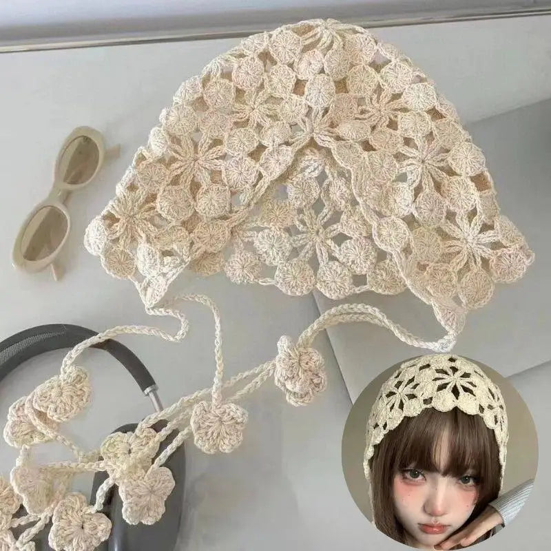 Knitted Hats Handmade Hollowed Knit Cap Literary Fisherman's Hat