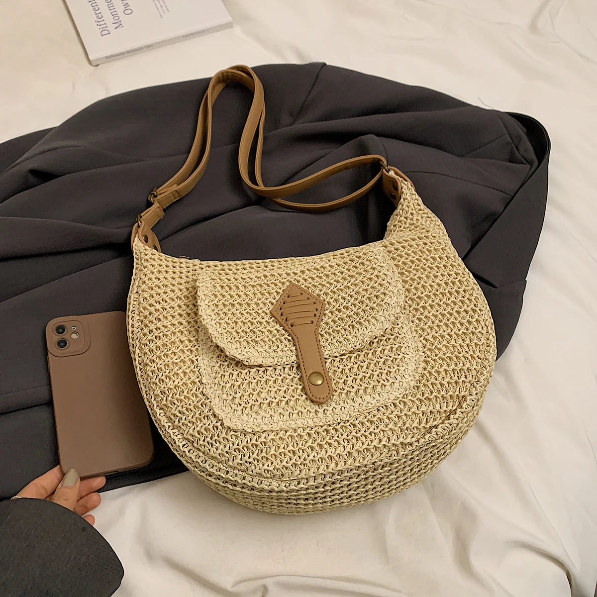 Handbag. Bags women handbags ladies.2025 Casual Oversized Woven Straw Bag