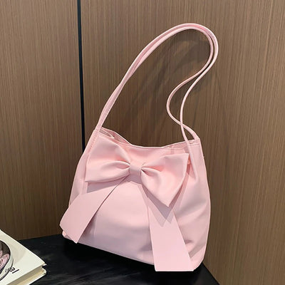 Fashion Bow Handlebags For Women Shoulder Bags Leisure Armpit Bag