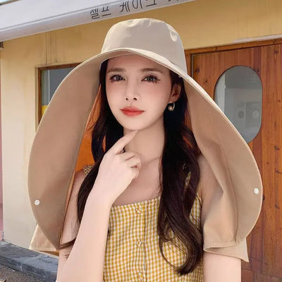 Summer Hats for Women Outdoor UV Anti Neck Protection Sun